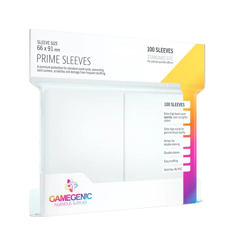 Gamegenic: PRIME Sleeves White (100) – 66 mm x 91 mm (GGS10017)