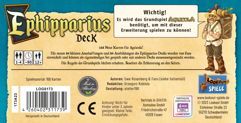 Lookout Games: Agricola – Ephipparius Deck Erweiterung (Deutsch) (LOOD0060)