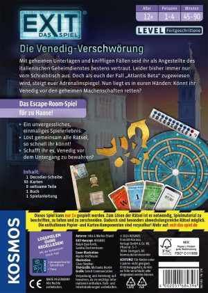 Kosmos Spiele: EXIT – Das Spiel – Die Venedig-Verschwörung (DE) (FKS6843960)