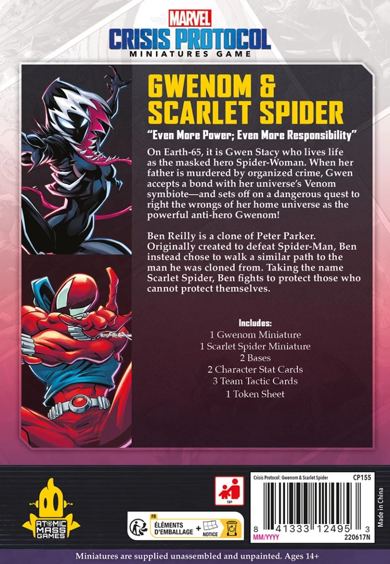 Atomic Mass Games: Marvel Crisis Protocol – Gwenom & Scarlet Spider (DE) (AMGD2110)
