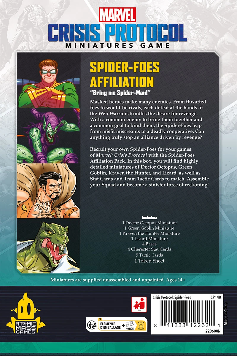 Atomic Mass Games: Marvel Crisis Protocol – Spider-Foes Affiliation Pack (DE) (AMGD2109)