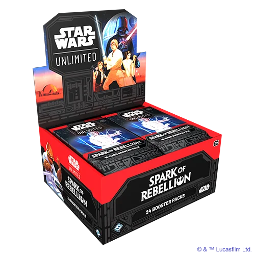 Fantasy Flight Games: Star Wars Unlimited – Spark of Rebellion – Booster pack display with 24 Booster Packs (EN) (FFGE3701)