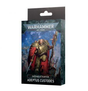 Games Workshop: Warhammer 40000 – Adeptus Custodes - Datenblattkarten Adeptus Custodes (DE) (01-15)