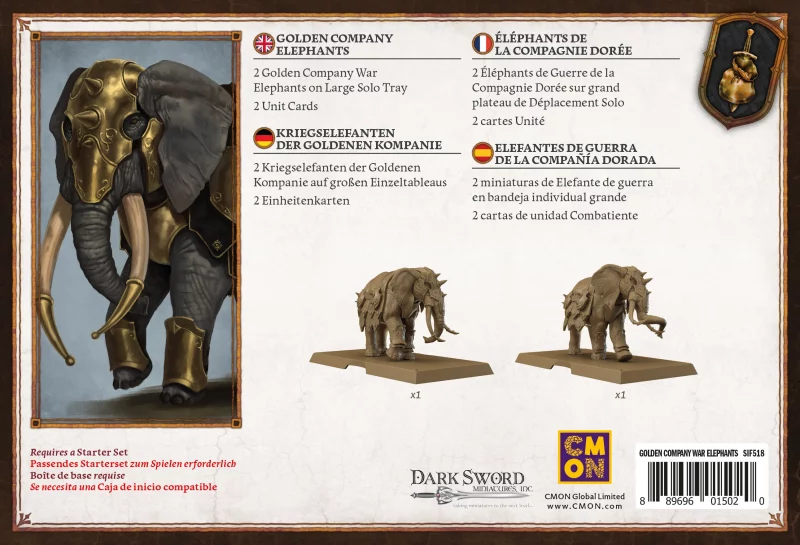Cool Mini Or Not: A Song of Ice & Fire – Golden Company War Elephants (DE) (CMND0240)