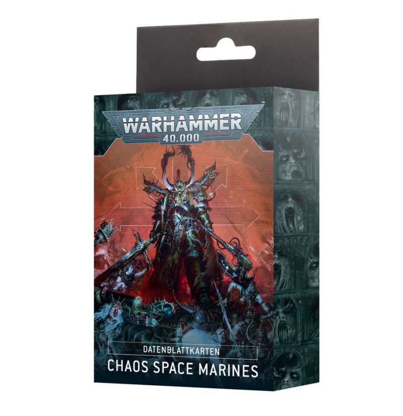 Games Workshop: Warhammer 40000 – Chaos Space Marines – Datenblattkarten (DE) (43-02)