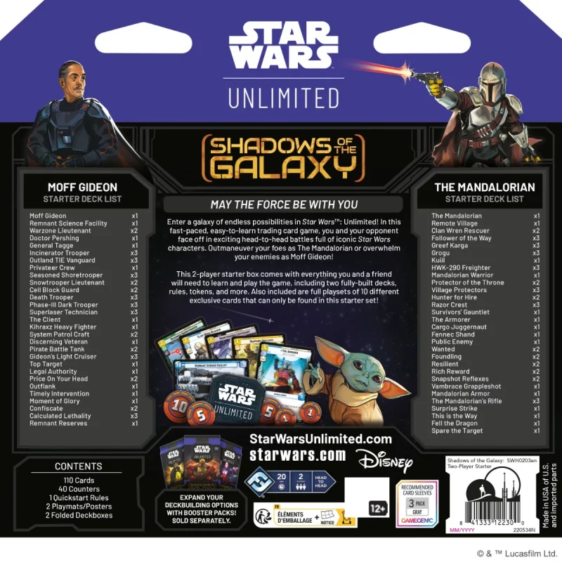 Fantasy Flight Games: Star Wars Unlimited – Shadows of the Galaxy – Two-Player-Starter (EN) (FFGE3706)