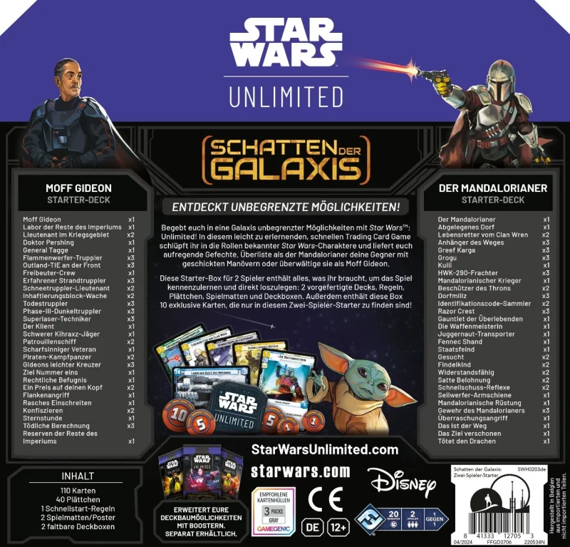 Fantasy Flight Games: Star Wars Unlimited – Schatten der Galaxis – Zwei-Spieler-Starter (DE) (FFGD3706)