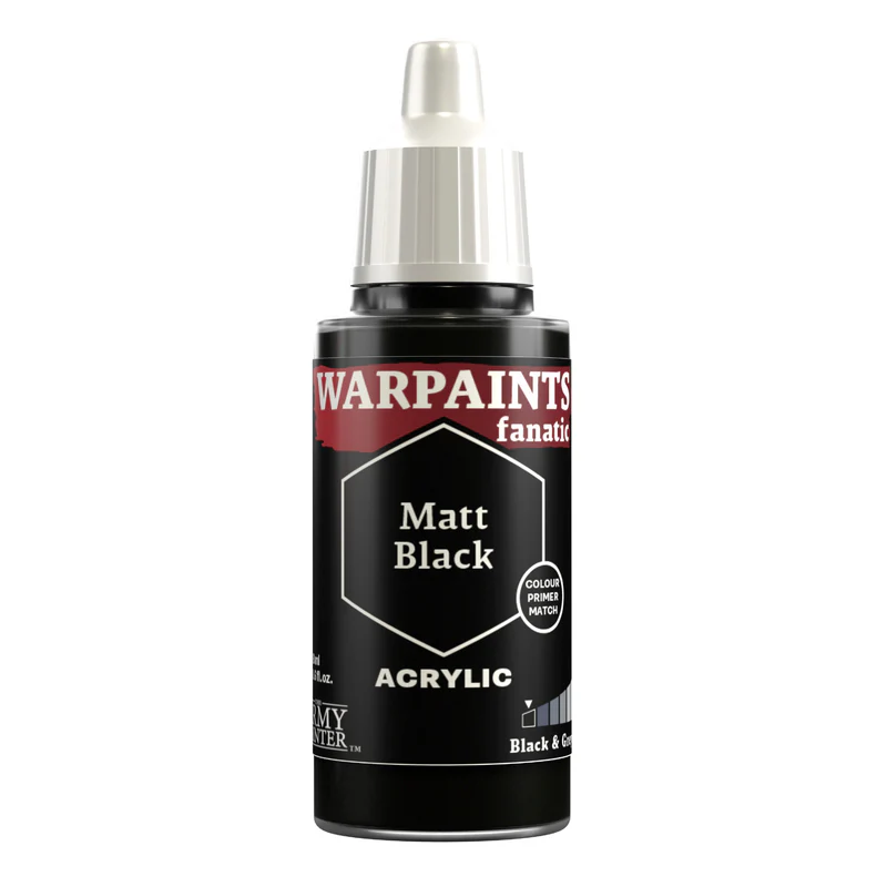 The Army Painter: Warpaints Fanatic White / Grey / Black – Matt Black (WP3001P)