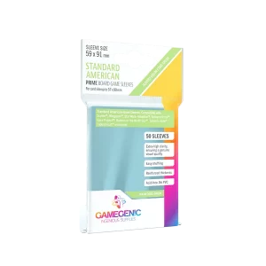 Gamegenic: PRIME Standard American-Sized Sleeves Clear – 59 mm x 91 mm (GGS10051)